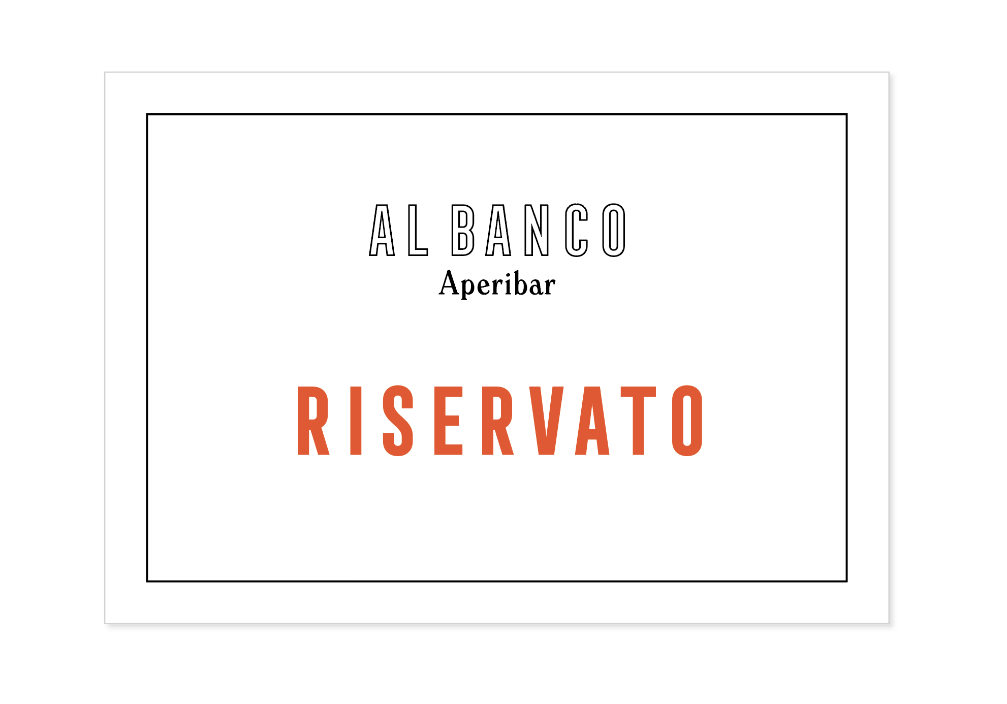 engarde albanco reserviert schild